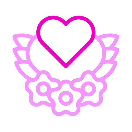 heart icon duocolor pink style valentine illustration vector element and symbol perfect. Icon sign from modern collection for web.のイラスト素材