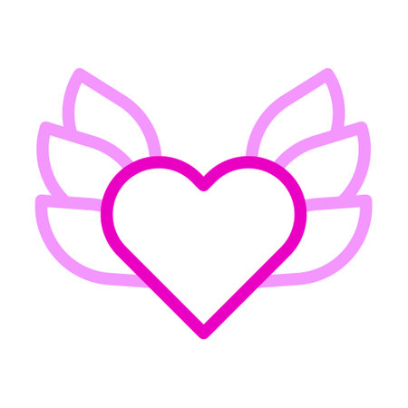 heart icon duocolor pink style valentine illustration vector element and symbol perfect. Icon sign from modern collection for web.のイラスト素材
