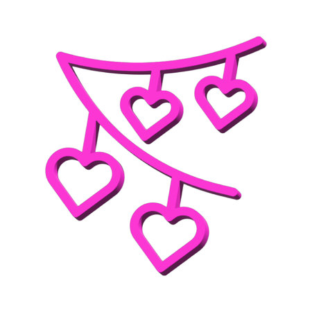 Decoration 3D symbol valentine isolated on white background Photo illustration element sign from modern collection 3D style nice design perfectの写真素材