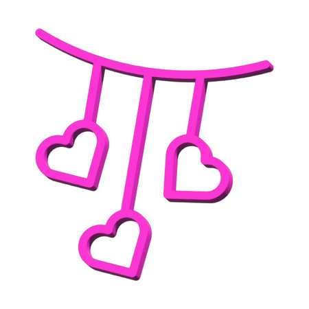 Decoration 3D symbol valentine isolated on white background Photo illustration element sign from modern collection 3D style nice design perfectの写真素材