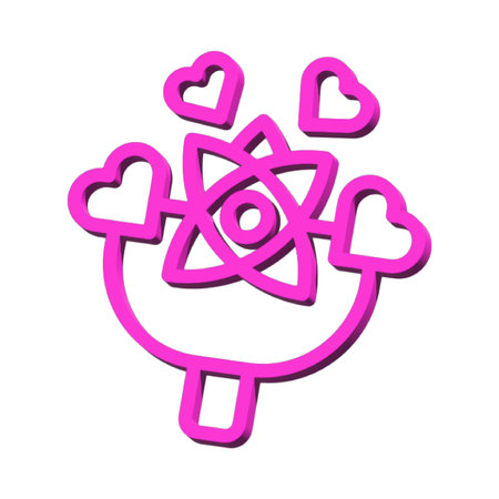 Bouquet 3D symbol valentine isolated on white background Photo illustration element sign from modern collection 3D style nice design perfectの写真素材