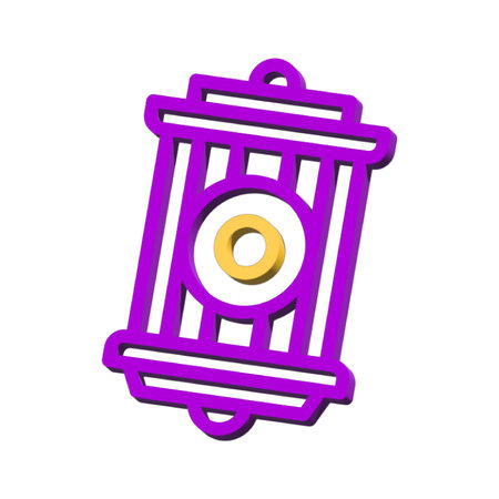 Lantern 3D symbol ramadan isolated on white background Photo illustration element sign from modern collection 3D style nice design perfectの写真素材