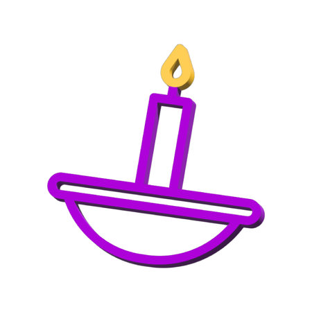 Candle 3D symbol ramadan isolated on white background Photo illustration element sign from modern collection 3D style nice design perfectの写真素材