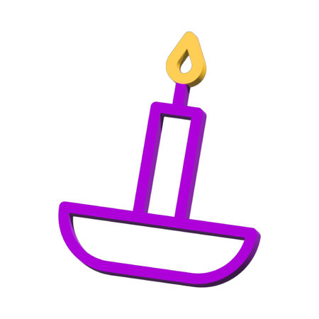 Candle 3D symbol ramadan isolated on white background Photo illustration element sign from modern collection 3D style nice design perfectの写真素材