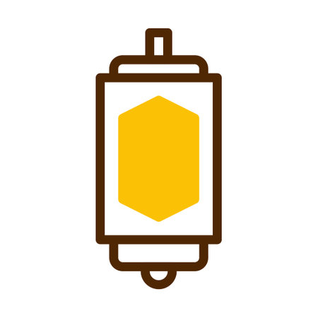 lantern icon duotone brown yellow style ramadan illustration vector element and symbol perfect. Icon sign from modern collection for web.のイラスト素材