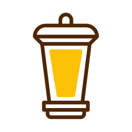 lantern icon duotone brown yellow style ramadan illustration vector element and symbol perfect. Icon sign from modern collection for web.のイラスト素材