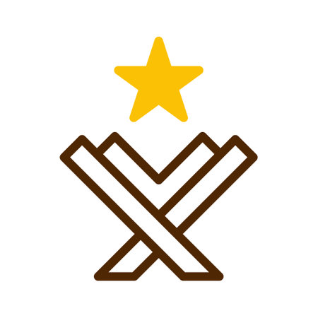 quran icon duotone brown yellow style ramadan illustration vector element and symbol perfect. Icon sign from modern collection for web.のイラスト素材