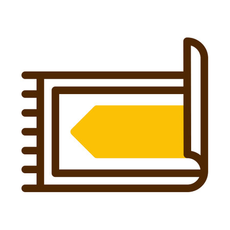 rug icon duotone brown yellow style ramadan illustration vector element and symbol perfect. Icon sign from modern collection for web.のイラスト素材