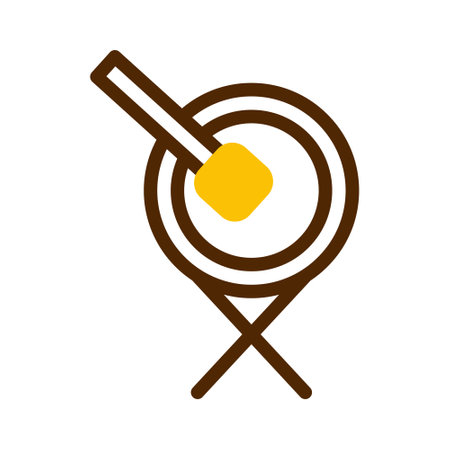 bedug drum icon duotone brown yellow style ramadan illustration vector element and symbol perfect. Icon sign from modern collection for web.のイラスト素材