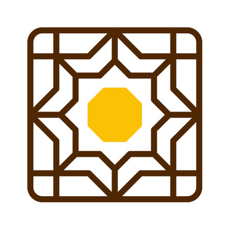 decoration icon duotone brown yellow style ramadan illustration vector element and symbol perfect. Icon sign from modern collection for web.のイラスト素材