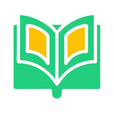 quran icon solid green yellow style ramadan illustration vector element and symbol perfect. Icon sign from modern collection for web.のイラスト素材