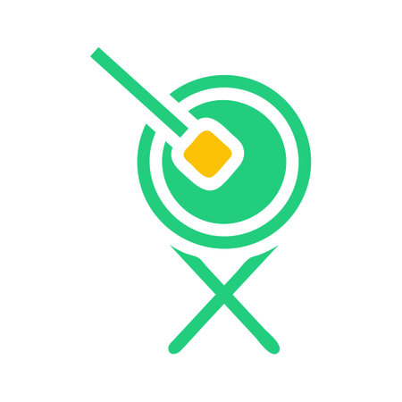bedug drum icon solid green yellow style ramadan illustration vector element and symbol perfect. Icon sign from modern collection for web.のイラスト素材