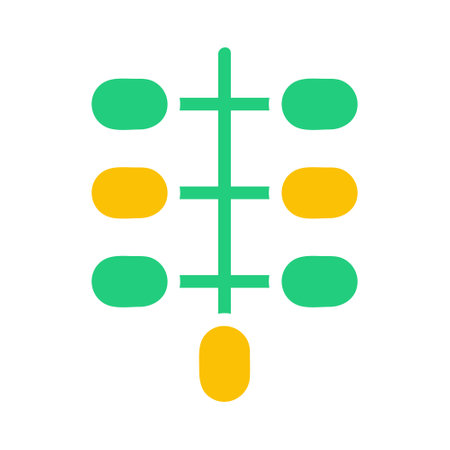 kurma palm icon solid green yellow style ramadan illustration vector element and symbol perfect. Icon sign from modern collection for web.のイラスト素材