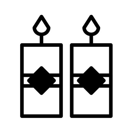 candle icon duotune black style chinese new year illustration vector perfect. Icon sign from modern collection for web. Nice design perfectのイラスト素材