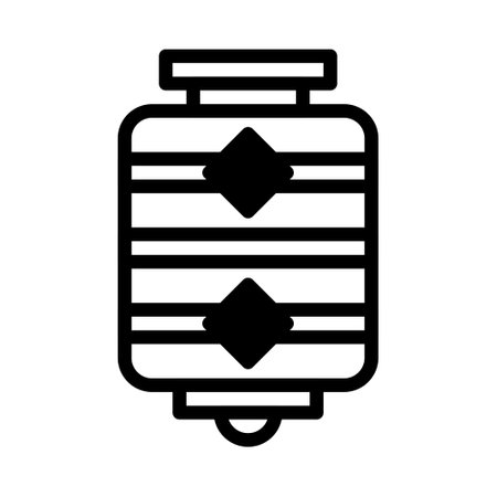 lantern icon duotune black style chinese new year illustration vector perfect. Icon sign from modern collection for web. Nice design perfectのイラスト素材