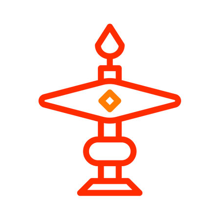 candle icon duocolor red style chinese new year illustration vector perfect. Icon sign from modern collection for web. Nice design perfectのイラスト素材