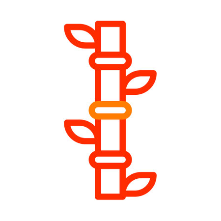 bamboo icon duocolor red style chinese new year illustration vector perfect. Icon sign from modern collection for web. Nice design perfectのイラスト素材