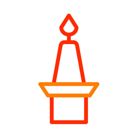 candle icon duocolor red style chinese new year illustration vector perfect. Icon sign from modern collection for web. Nice design perfectのイラスト素材