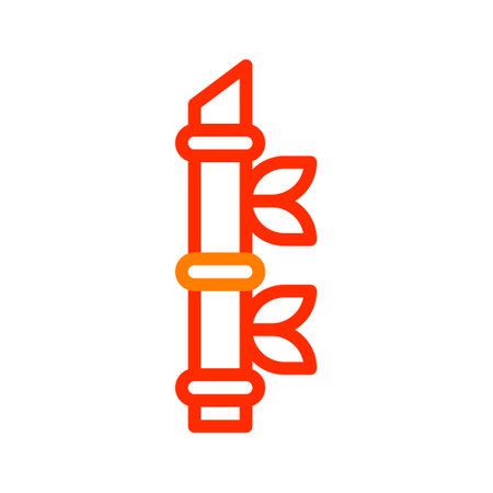 bamboo icon duocolor red style chinese new year illustration vector perfect. Icon sign from modern collection for web. Nice design perfectのイラスト素材