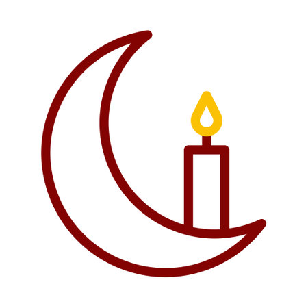 candle icon duocolor red style ramadan illustration vector element and symbol perfect. Icon sign from modern collection for web.のイラスト素材