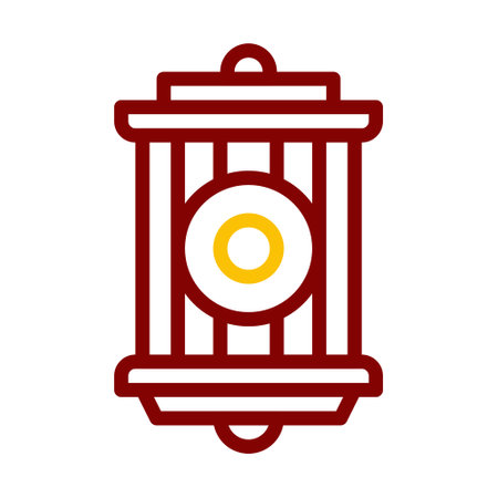 lantern icon duocolor red style ramadan illustration vector element and symbol perfect. Icon sign from modern collection for web.のイラスト素材