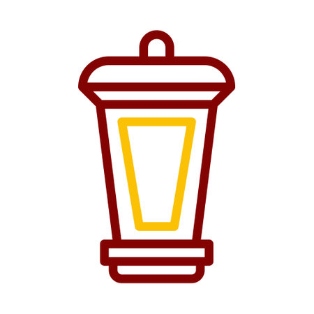 lantern icon duocolor red style ramadan illustration vector element and symbol perfect. Icon sign from modern collection for web.のイラスト素材