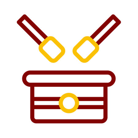 bedug drum icon duocolor red style ramadan illustration vector element and symbol perfect. Icon sign from modern collection for web.のイラスト素材