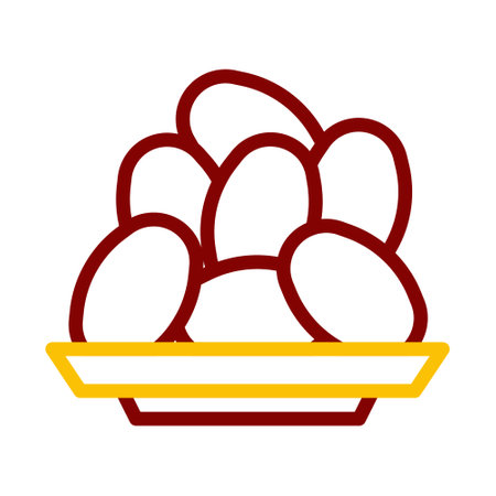 kurma palm icon duocolor red style ramadan illustration vector element and symbol perfect. Icon sign from modern collection for web.のイラスト素材