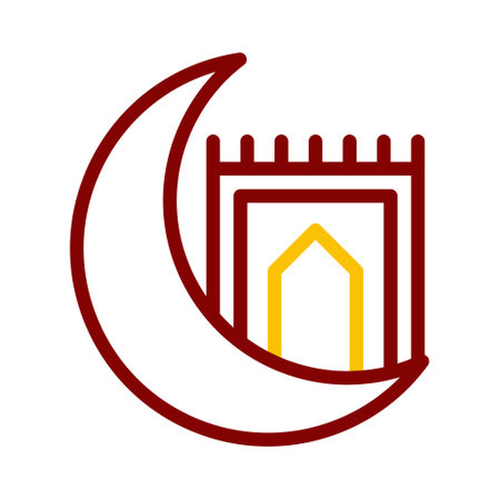 rug icon duocolor red style ramadan illustration vector element and symbol perfect. Icon sign from modern collection for web.のイラスト素材