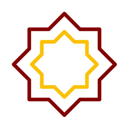 decoration icon duocolor red style ramadan illustration vector element and symbol perfect. Icon sign from modern collection for web.のイラスト素材