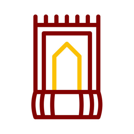 rug icon duocolor red style ramadan illustration vector element and symbol perfect. Icon sign from modern collection for web.のイラスト素材