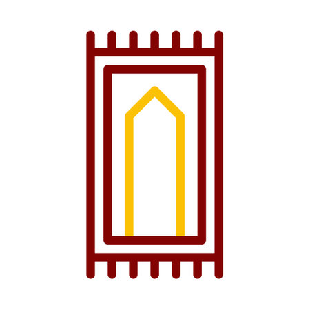 rug icon duocolor red style ramadan illustration vector element and symbol perfect. Icon sign from modern collection for web.のイラスト素材