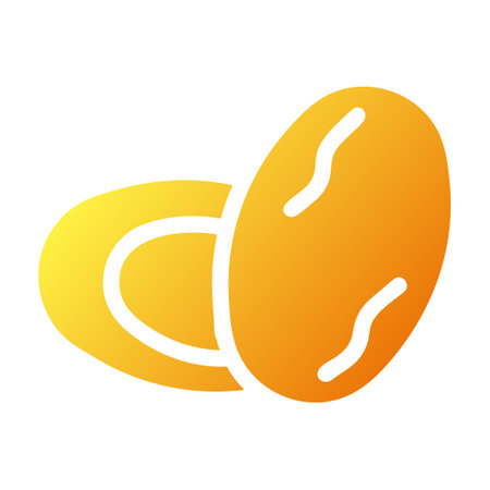 kurma palm icon solid gradient yellow ramadan illustration vector element and symbol perfect. Icon sign from modern collection for web.のイラスト素材