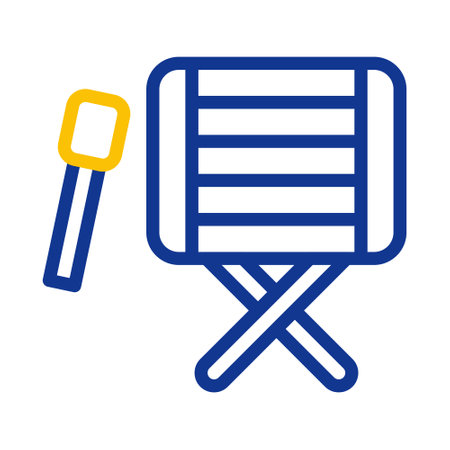 bedug drum icon duocolor blue yellow style ramadan illustration vector element and symbol perfect. Icon sign from modern collection for web.のイラスト素材