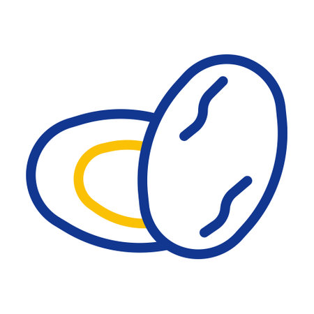 kurma palm icon duocolor blue yellow style ramadan illustration vector element and symbol perfect. Icon sign from modern collection for web.のイラスト素材