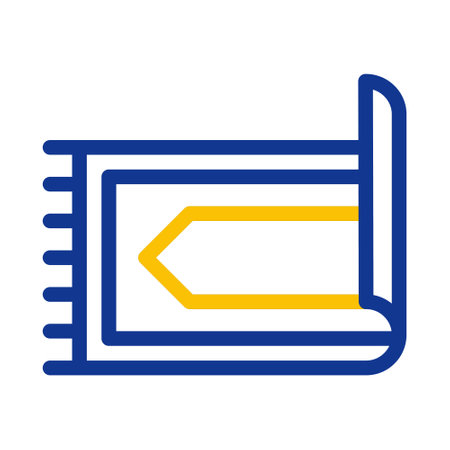 rug icon duocolor blue yellow style ramadan illustration vector element and symbol perfect. Icon sign from modern collection for web.のイラスト素材