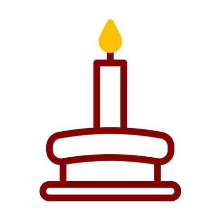 candle icon duotone red yellow style ramadan illustration vector element and symbol perfect. Icon sign from modern collection for web.のイラスト素材