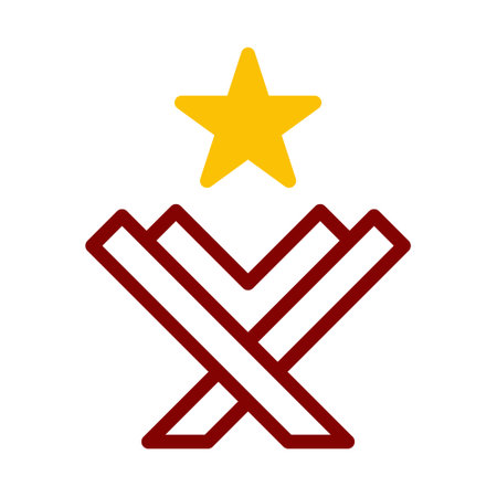 quran icon duotone red yellow style ramadan illustration vector element and symbol perfect. Icon sign from modern collection for web.のイラスト素材