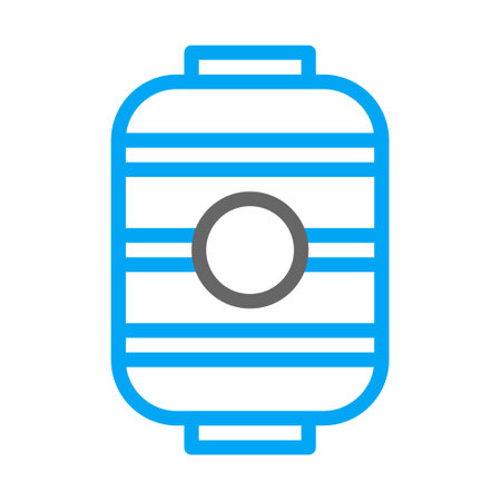 lantern icon duocolor blue style chinese new year illustration vector perfect. Icon sign from modern collection for web. Nice design perfectのイラスト素材