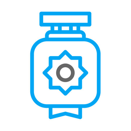 lantern icon duocolor blue style chinese new year illustration vector perfect. Icon sign from modern collection for web. Nice design perfectのイラスト素材