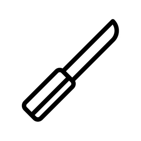 knife icon outline style military illustration vector army element and symbol perfect. Icon sign from modern collection for web.のイラスト素材