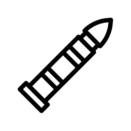 bullet icon outline style military illustration vector army element and symbol perfect. Icon sign from modern collection for web.のイラスト素材