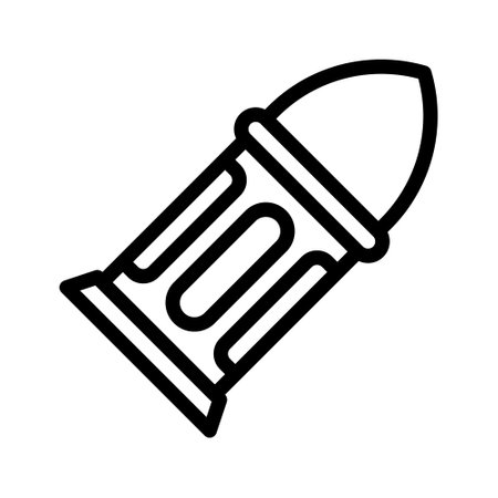 bullet icon outline style military illustration vector army element and symbol perfect. Icon sign from modern collection for web.のイラスト素材