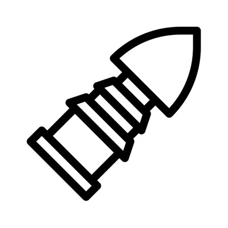 bullet icon outline style military illustration vector army element and symbol perfect. Icon sign from modern collection for web.のイラスト素材