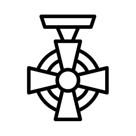 medal icon outline style military illustration vector army element and symbol perfect. Icon sign from modern collection for web.のイラスト素材