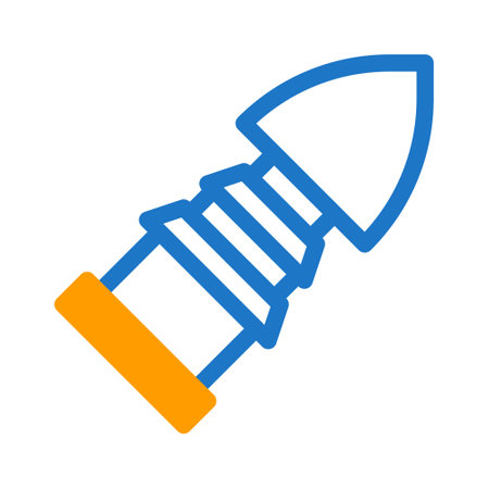 bullet icon duotone blue orange style military illustration vector army element and symbol perfect. Icon sign from modern collection for web.のイラスト素材