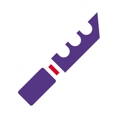 knife icon solid red purple style military illustration vector army element and symbol perfect. Icon sign from modern collection for web.のイラスト素材