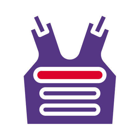 armor icon solid red purple style military illustration vector army element and symbol perfect. Icon sign from modern collection for web.のイラスト素材
