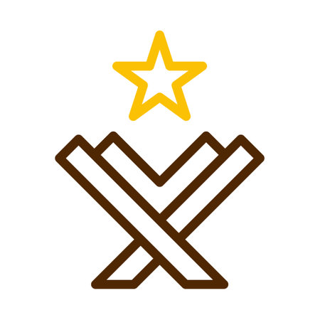 quran icon duocolor brown yellow style ramadan illustration vector element and symbol perfect. Icon sign from modern collection for web.のイラスト素材