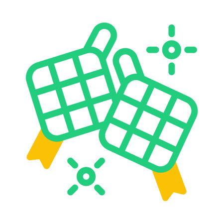 kurma icon duotone green yellow style ramadan illustration vector element and symbol perfect. Icon sign from modern collection for web.のイラスト素材